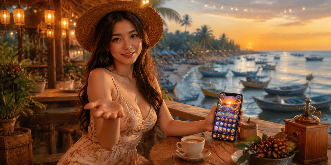 Cảnh người chơi cá cược trên điện thoại tại Mũi Né